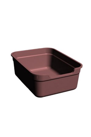 Pribor Kedi Tuvalet Açık Geniş, Pratik Ve Kolay Temizlenebilir 49 x 38 x 18,5 cm Bordo