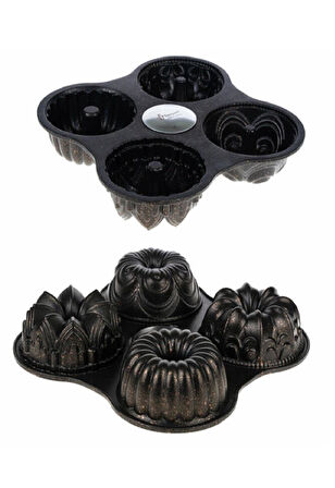 Penguen Kek Kalıbı Granit Margarita 4 Bölmeli Mix PNG-G421