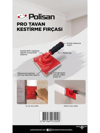 Polisan Pro Tavan Kestirme Fırçası