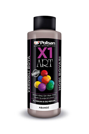 Polisan X1 Art Vernikli Hobi Boyası Abanoz 120 Ml