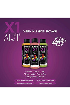 Polisan X1 Art Vernikli Hobi Boyası Abanoz 120 Ml