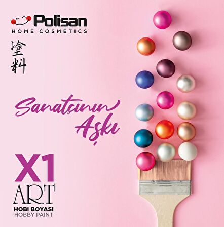 Polisan X1 Art Multisurface Hobi/Sanat Boyası 0035 Mercan