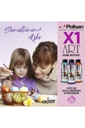 POLİSAN X1 HOBİ BOYASI 0100 OKSİT SİYAH 120 ML