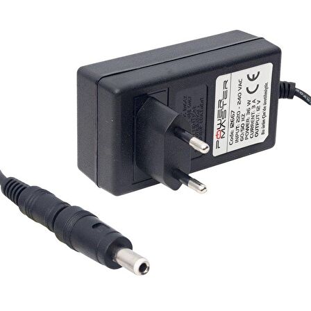 Powermaster 12V-3A Priz Tipi Adaptör 5.5x2.5mm Jak Fişli