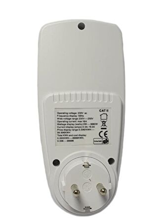 TT-TECHNIC PMG-1 Priz Tipi Wattmetre 16A 3680W