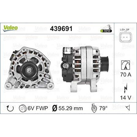 Psa Alternator Partner Tepee Partner II Berlingo III Berlingo II Xsara II Tu5jp4 (1,6 16v) Partner II Be - Valeo 439691