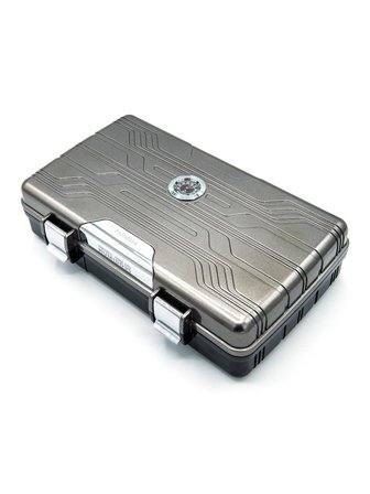 Parmida Gümüş Seyahat Tipi Humidor Puro Kutusu TR1417