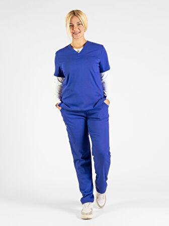 PROF Tea Rose Medikal Giyim Scrubs Cerrahi Takım Doktor Hemşire Likralı Hastane Üniforması