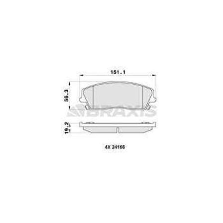 Chrysler On Fren Balatası Lancıa Thema 3.0 Chrysler 300c - Braxıs Ab0416