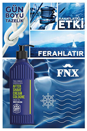 FNX After Shave Tıraş Sonrası Krem Kolonya 400 Ml Yeşil Çay Yeşil