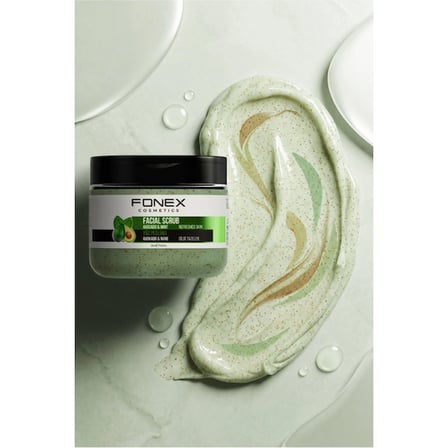 FONEX FACE SCRUB YÜZ PEELINGİ AVOKADO NANE 500 ML