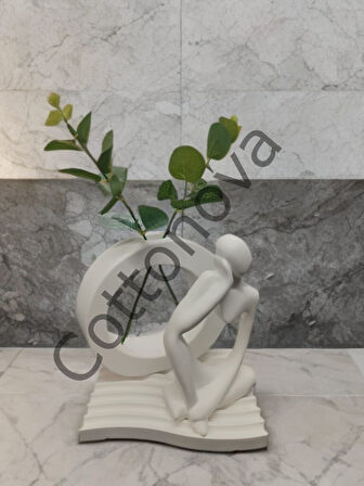 Cottonova C62 Dekoratif Vazo ve İnsan Figürü