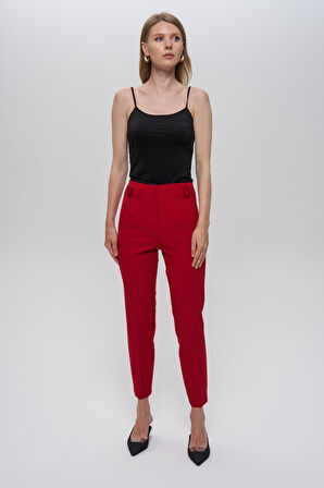 Tokalı-Ön-Arka Çift Pens Detaylı, Pantolon