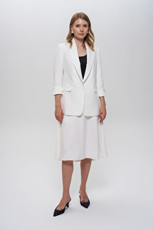 Ceket-Şal Yaka, Duble Kol Üstü Yırtmaç Detaylı, Düğmeli