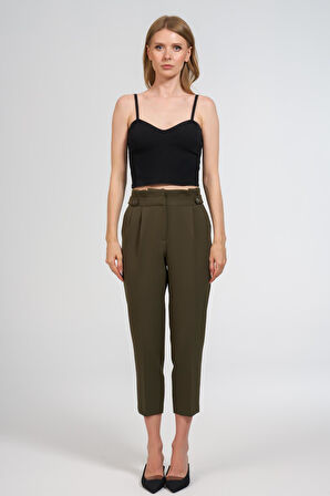 Kemer Üstü Apolet Ve Pili Detaylı-Havuç Pantolon