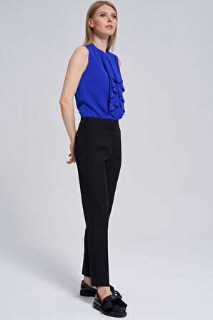 4Cm Kemerli-Arka Bel Lastikli, Pantolon