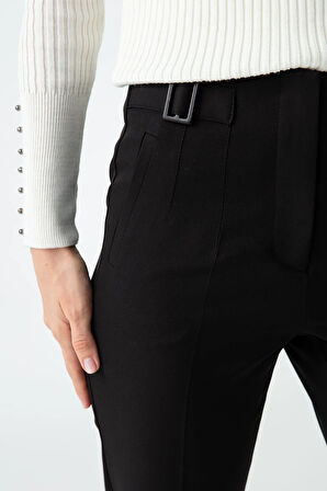 Tokalı-Ön-Arka Çift Pens Detaylı, Pantolon