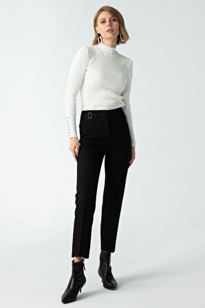 Tokalı-Ön-Arka Çift Pens Detaylı, Pantolon