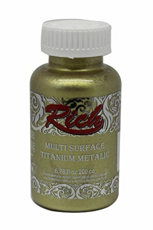 Multi Surface Titanium Metalic Akrilik Boya 200cc N:2514 Soft Altın
