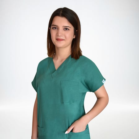 Unisex Ameliyat Yeşili Esnek Likralı Doktor Hemşire  Üniforma Takım 