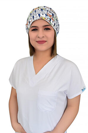 Panda Ayı Kardeşler Desenli Cerrahi Bone B2