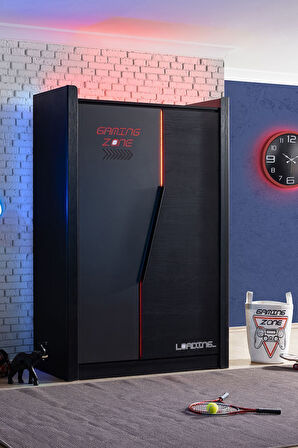 Gardırop, Gamer Ledli Oyuncu 2 Kapaklı Dolap