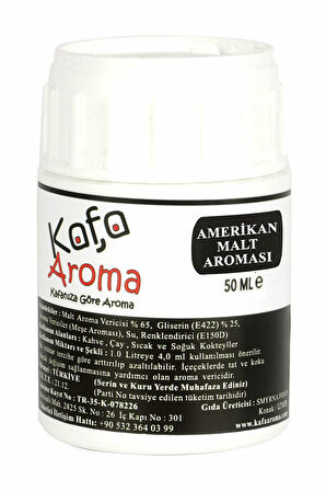 Amerikan Malt Aroması Hazır Karışım Viski kiti 50 ML