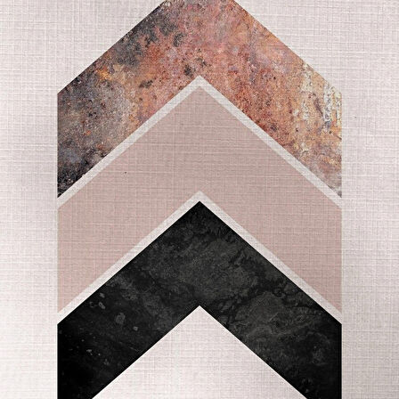 Pastel Renklerde Geometrik Şekiller Kanvas Tablo 50 x 70