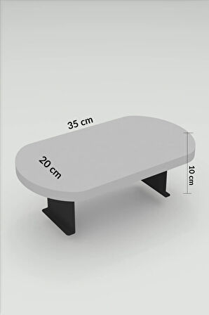 Dekoratif İkili (2 Adet) Yan Sehpa Oval