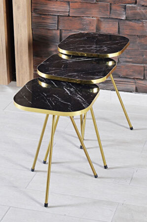 Zigon Sehpa 34*34 Altın Bendir