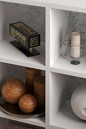 KİTAPLIK ÇOK AMAÇLI MUTFAK RAF DOLAP  9 BÖLMELİ BEYAZ