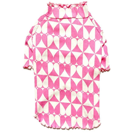 Gedyco Babyish Pink Hearts T-shirt (2 kg - 14 kg arasına uygun bedenlerde)