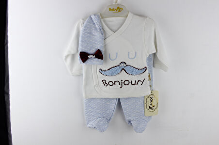 Lacivert Neşelibebek 1022 Erkek 3 Lü Takım 0-3 Ay