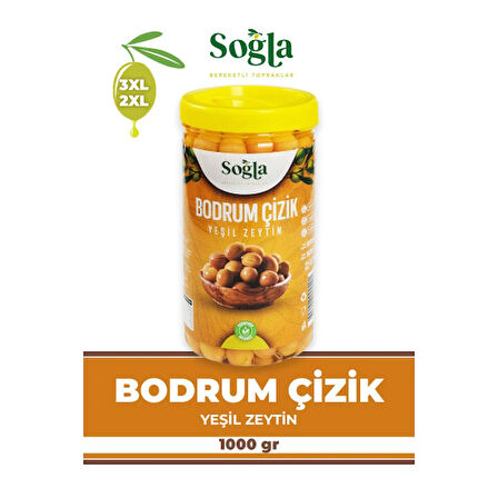 Bodrum Çizik Yeşil Zeytin 1000g