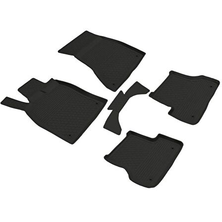 Audi A5 Ferrous 4D Havuzlu Kauçuk Paspas 2007 2015 Siyah