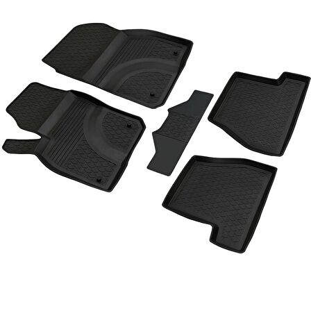 Ford Focus 4 Ferrous 4D Havuzlu Kauçuk Paspas 2015 2018 Siyah