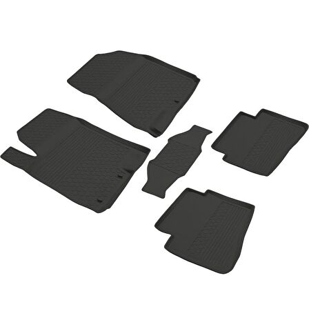 Hyundai i20 Ferrous 4D Havuzlu Kauçuk Paspas 2020 ve Üstü Siyah