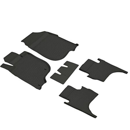 Mitsubishi L200 Ferrous 4D Havuzlu Kauçuk Paspas 2012 2015 Siyah