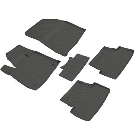 Peugeot 3008 Active Ferrous 4D Havuzlu Paspas 2016 ve Üstü Siyah