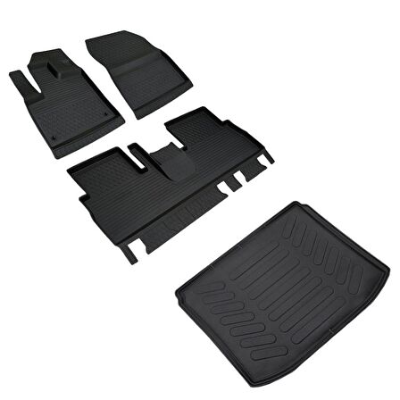 Citroen Berlingo 4D Paspas Siyah ve 3D Bagaj Havuzu 2019 ve Üstü