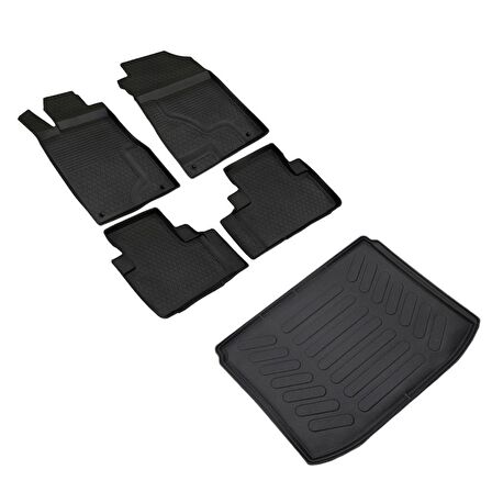 Honda CR V Ferrous 4D Paspas Siyah ve 3D Bagaj Havuzu 2013 2018