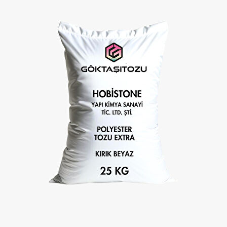 POLYESTER TOZU EXTRA HOBİ HARCI OBJE MUMLUK HEYKEL SAKSI YAPIMI İÇİN KIRIK BEYAZ DÖKÜM TOZU 25 KG