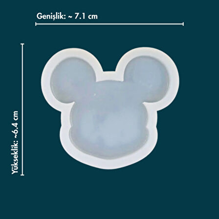 SİLİKON KALIP 2 BOYUTLU MİCKEY MOUSE FİGÜR TAŞ TOZU EPOKSİ REÇİNE KALIP