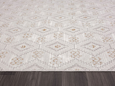 Quatro Koleksiyonu Pamuk Atkı Tabanlı Dokuma Halı QU010A