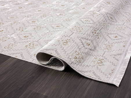 Quatro Koleksiyonu Pamuk Atkı Tabanlı Dokuma Halı QU010A