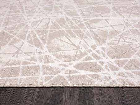 Loya Koleksiyonu Tozu Yok Dekoratif Halı LY003B Vizon