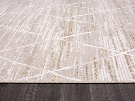 Loya Koleksiyonu Tozu Yok Dekoratif Halı LY004B Vizon