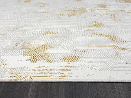 Nexus Koleksiyonu Saçaklı Halı NX008A Krem-Kahve