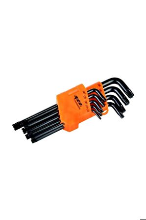 013-rc0207 9 Parça Vakumlu Torx Uçlu Uzun Allen Alyan Takımı