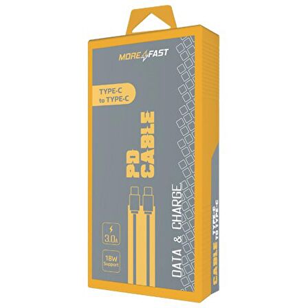 MoreFast Type-C to Type-C Hızlı Data ve Şarj Kablosu